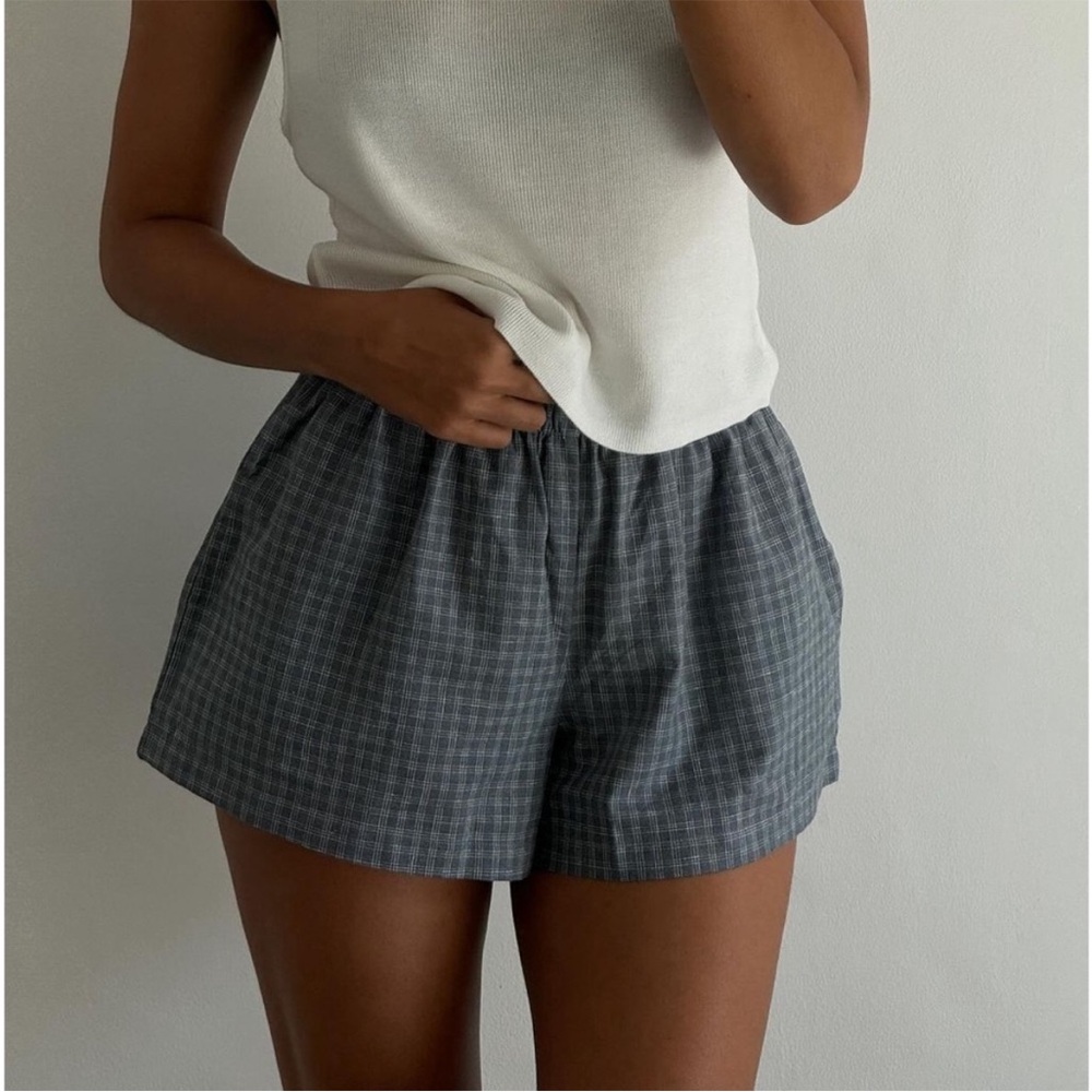 Elce swim FARAH SHORT in Blue Check medium